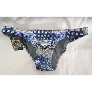 Jolyn‎ Bikini Swim Bottom Europe Medium Blue White (Quilt) New with tags